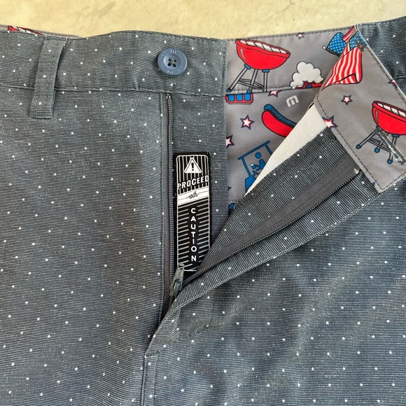 Travis Mathew Golf Men’s Shorts Blue/Gray Lightweight Size 36 - Picture 2 of 4